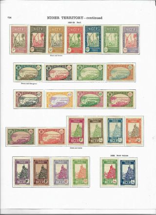 French Niger Territory 1 - 72 Etc,  Min Cat (a8)