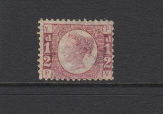 Gb Qv 1/2d Rose Sg49 Plate 5 Bantam " Pv " 1870 No Gum / Stamp