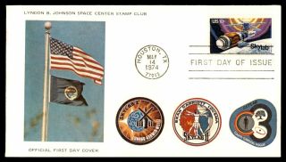 Mayfairstamps Us Fdc 1974 Skylab Lbj Space Center Stamp Club First Day Cover Wwb