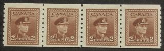 Canada Stamps 1942 Coil Strip Sg390 Mnh.