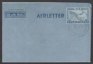 Papua Guinea 10d Air Letter Cancelled Port Moresby 1954