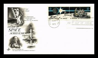 Dr Jim Stamps Us Decade Of Space Achievements Fdc Combo Cover
