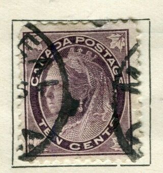 Canada; 1897 Early Qv Maple Leaf Issue Fine 10c.  Value