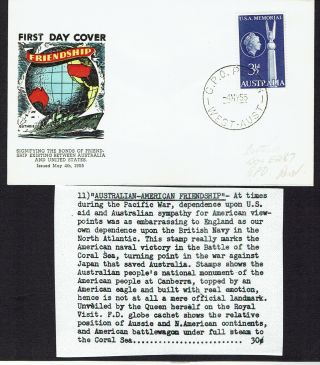Guthrie Fdc Overprinted By Overseas Mailer In Usa 1954 Black Swan