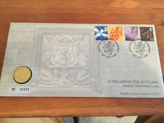 Gb Uk Pnc Fdc £1 Coin Uncirculated Scottish Parliament.  Cheapest On Ebay
