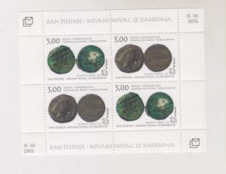 Bosnia,  Croatian Post,  2012,  Coins,  Money Sheet,  Mnh