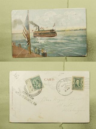 Dr Who 1907 Canada Mixed Frank Combo Paquebot Ship Postcard Postage Due E41358