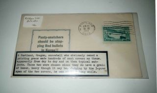 1952 Korean War Propaganda Fdc Envelope - 3 Cents Reclamation Stamp