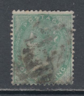 Great Britain Sg 72 Scott 28 1856 1/ - Green Queen Victoria No Letters £325