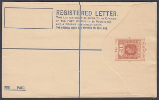 Mauritius Kgvi 12c Brown Registered Stationery Envelope