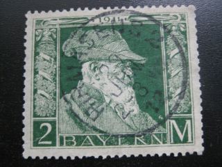 Bavaria Bayern German States Mi.  87i Scarce Stamp Cv $95.  00