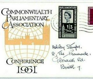 Gb First Day Cover 1961 Commonwealth Parliamentary Assoc Fdc {samwells} Ct35