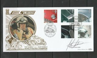 Gb Fdc 1996 Motor Cras John Surtees,  Goodwood Special Cancel,  Signed By John Sur