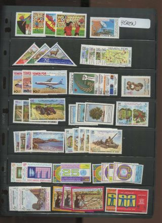 Middle East Yemen & Yemen Pdr Hinged Stamps And Sets - 4 Scans