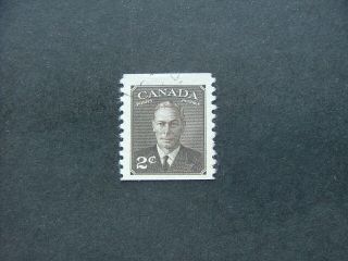 Canada Kgvi 1950 2c Sepia Imp X P9½ Coil Stamp Sg420 Fu