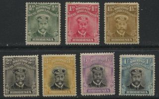Rhodesia / British South Africa 1913 - 1923 Admiral P14 Mh Values To 1/ - Cv $80.  25