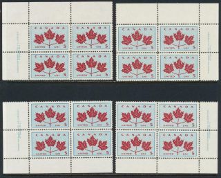 Canada 1964 - 6 5c Maple Leaf Plate Block 1 - 1 Set Mnh Sc 417 Cat C$7 (see Below)