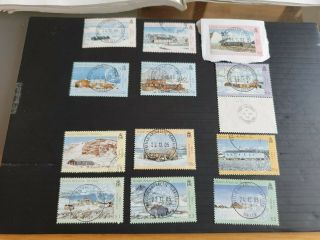 British Antarctic Territory 2003 Sg 377 - 388 Research Bases And Postmarks
