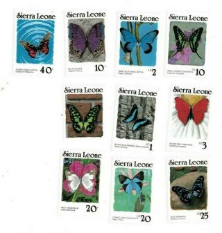 Vintage Classics - Sierra Leone - 859 - 68 Butterflies - Set Of 10 - Mnh