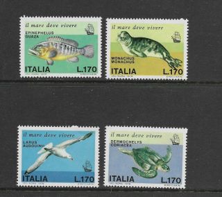 Italy 1978 Birds/wildlife Set Of 4 Nh