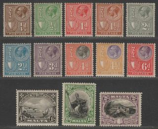 Malta 1926 - 27 King George V Postage Set To 2sh Sg157 - 168