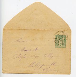 Algeria France Postal Stationery Envelope 116x76 1890 Oran To Philip (r457)