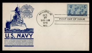 Dr Who 1945 Fdc Navy Anderson Wwii Patriotic Cachet Military E31158