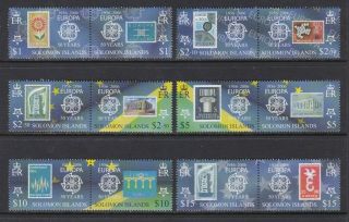 Solomon Islands 2005 50th Anniv Of Europa Stamps Um Pairs Full Set