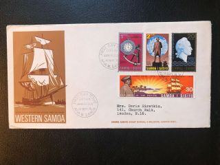 1970 Western Samoa - Captain James Cook - Fdc To London - Ref239