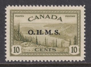 Canada Scott O6 Xf Mnh 1949 10¢ Olive Official O.  H.  M.  S.  Overprint