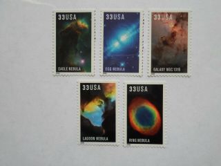 2000 Hubble Space Telescope - Cat 3384 - 3388 Five Single 33 Cent Stamps Mnh Og