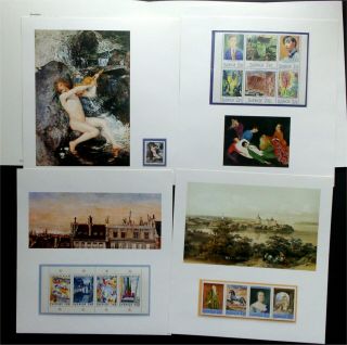 Art On Stamps Folder With Mnh Stamps - Rare - Cz Slania