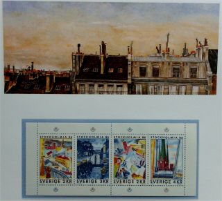 Art on stamps folder with MNH stamps - rare - Cz Slania 5