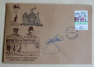 England V Australia Centenary Of Test Cricket 1977 Cover Signed By Dennis Lillee