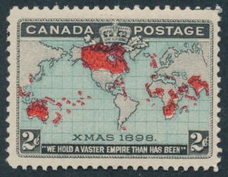 Canada 86 Map Stamp F - Vf Og Hinged,  Position 55