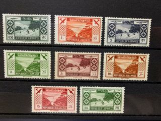 Lebanon Stamps Lot - High Value Stamps Set Mnh (10p & 15p Mlh) Rare - Lb719