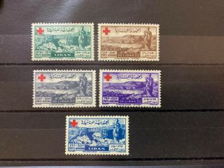 Lebanon Stamps Lot - High Value Stamps Set Mlh Rare - Lb707