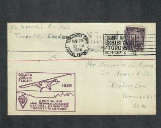 Canada Air Mail Special Delivery Cover " Golden Jubilee " 1928
