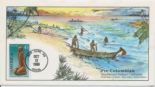 C121 45c Airmail Puas America Hand Painted Fred Collins Cachet First Day Cover