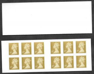 Forgery Of 12 X 1st Class Machin Self Adhesive Booklet.  Not Valid For Postage.
