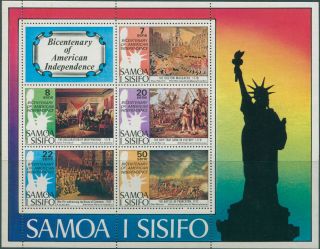 Samoa 1976 Sg464 Usa Bicentenary Ms Mnh