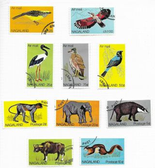 Nagaland Birds/animals Issue Of 10 Used/cto