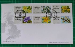 2014 Post & Go Spring Flowers Pack Stamps Fdc Newark Pmk