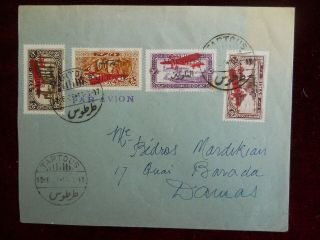 Syrian Air Mail Cover,  Tartous - Damas (damascus) June 1926
