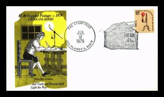 Dr Jim Stamps Us Americana High Value Candle Fdc Cover Stamp Post Des Plaines