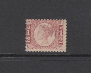 Gb Qv 1/2d Rose Sg49 Plate 10 Bantam " Ew " 1870 No Gum / Stamp