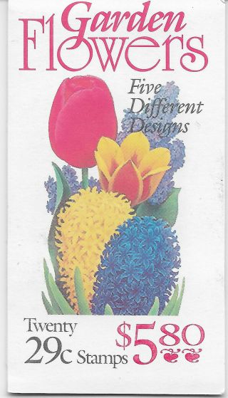Scott 2764a Us Booklet Garden Flowers 20 X 29 Cent Nh