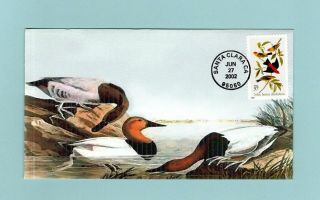 U.  S.  Fdc 3650 Heritage Cachet - Scarlet And Louisiana Tanagers By Audubon