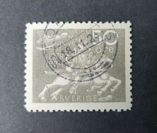 1924 Sweden Sverige Schweden Upu 50th Anniv 50 Ore Vf B300.  18 Start 0.  99$
