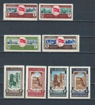 Middle East Yemen Selection Of Mnh Stamp Sets With Airmails - Flags